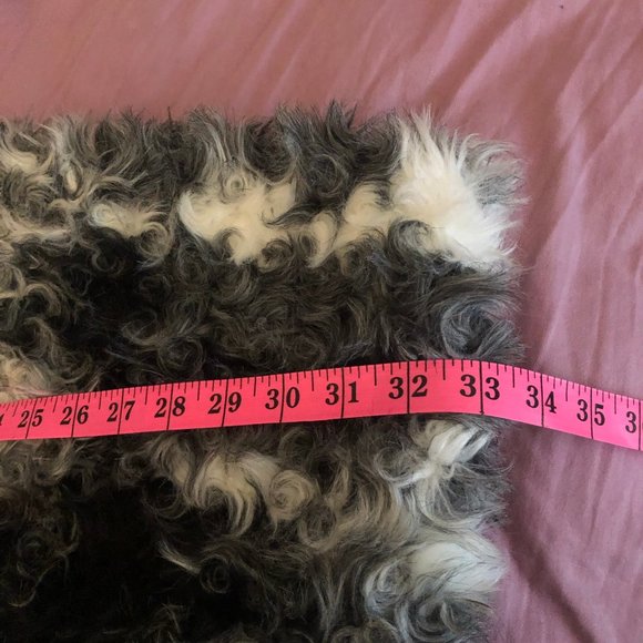 Zara Basic Collection Fuzzy Coat with Loop Hook Closures in Black & White Size S - Picture 16 of 16